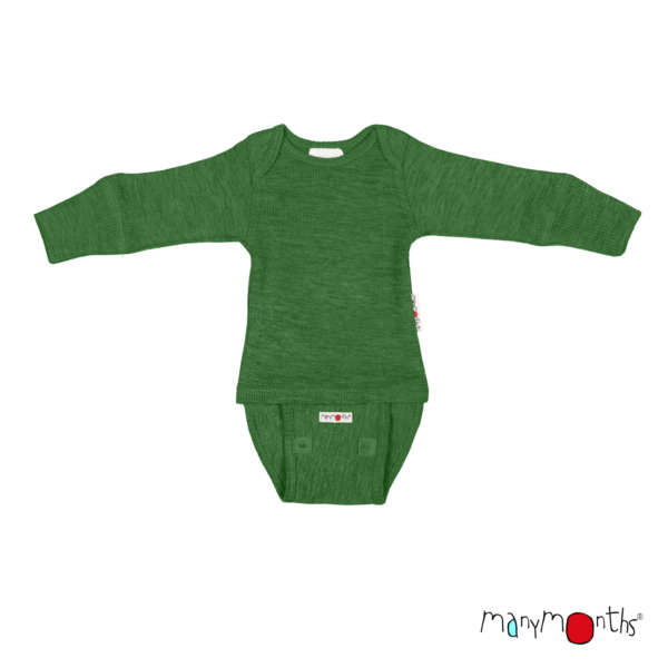 Le body évolutif manymonths en laine mérinos pour tenir chaud à bébé tout l'hiver! Idéal pour le portage, le ski, le vélo et les balades. Achat en Suisse sur jeteporte